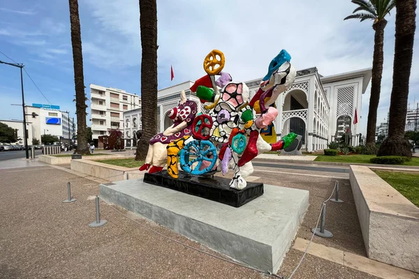 stock image The La Machine a Rever sculpture outside the Mohammed VI Museum of Modern and Contemporary Art in Rabat