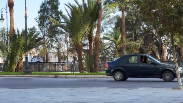 Samochody Jadące Drodze Tanger Maroko — Wideo stockowe