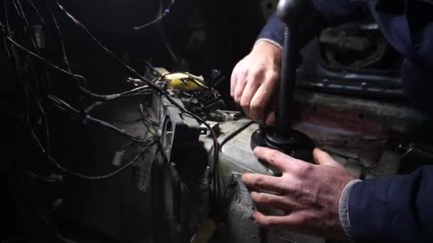 Installation New Tuned Shifter Gear Shifting Car — Stock Video