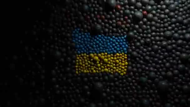 ウクライナの状況の抽象的なビジョンに光のプラスチックテクスチャがない — ストック動画