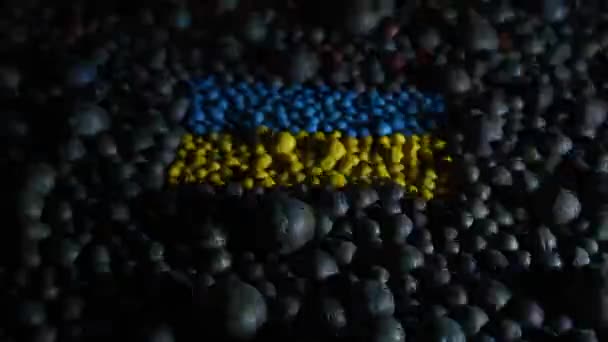 Visione Astratta Della Situazione Ucraina Senza Texture Leggera Plastilina — Video Stock