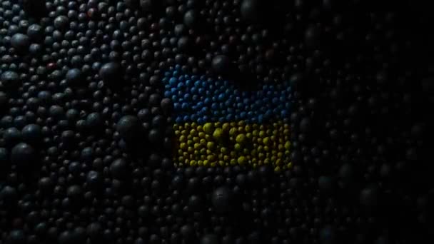 ウクライナの状況の抽象的なビジョンに光のプラスチックテクスチャがない — ストック動画