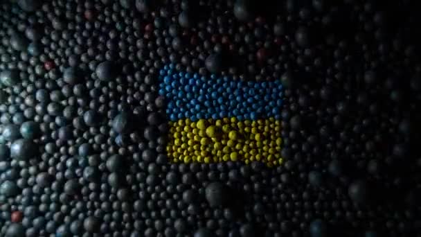 没有轻质塑性材料的乌克兰局势的抽象概念 — 图库视频影像