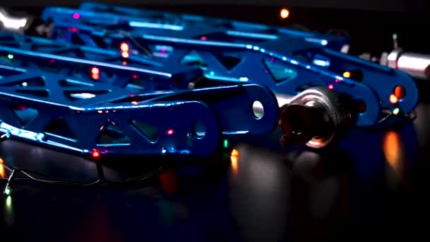 Vánoce Modré Sporty Drift Auto Zadní Zavěšení Ladění Páky Girland — Stock video