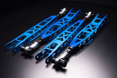 Bir spor drift araba özel projesinde arka mavi kollar