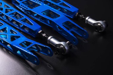 Bir spor drift araba özel projesinde arka mavi kollar