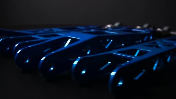 Tylne Niebieskie Dźwignie Sportowym Drift Samochód Niestandardowy Projekt — Wideo stockowe