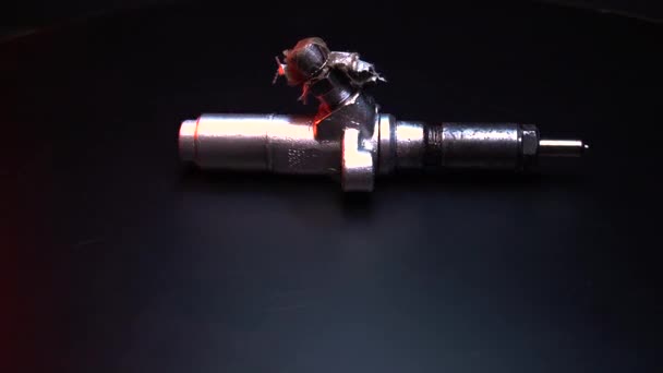 Una Vecchia Pompa Diesel Alta Pressione Trattore Dopo Riparazione Regolazione — Video Stock