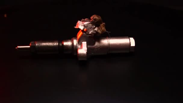 Uma Bomba Diesel Alta Pressão Velha Trator Após Reparo Ajuste — Vídeo de Stock