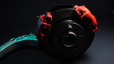 Hidrolik el freni için iki kırmızı kalibreli disk frenli arka drift araba ağırlığı montajı
