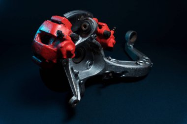 Hidrolik el freni için iki kırmızı kalibreli disk frenli arka drift araba ağırlığı montajı