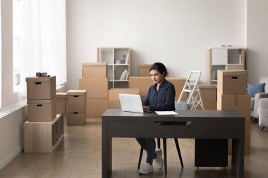 Depo çalışanı, dizüstü bilgisayarda çalışan küçük işletme sahibi, müşterilerden gelen e-postalara cevap veren, müşterilere bilgi sağlayan, adres sorgulayan, ürün listelerini güncelleyen. Web sitesi, e-ticaret platformları