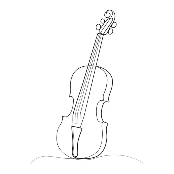 Violin Γραμμή Artwork Κομψό Συνεχίζει Γραμμή Σχέδιο Τέχνης — Διανυσματικό Αρχείο
