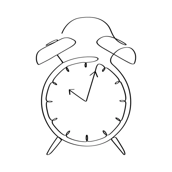 Sanat eseri Alarm saati ya da masa saati minimalist doğrusal sanat eserlerine devam ediyor. Tek satır ya da bir satır sanat saati alarm çizelgesi. 
