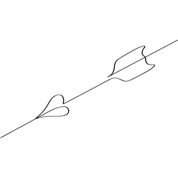 Nepřetržité Jednořádkové Umění Ikony Šipkami Široké Minimalistické Lineární Umění — Stockový vektor