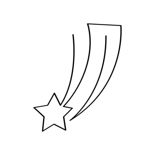 Misslyckad Stjärna Enkel Linje Konst Elegant Minimalistisk Ikon Vektor Illustration — Stock vektor