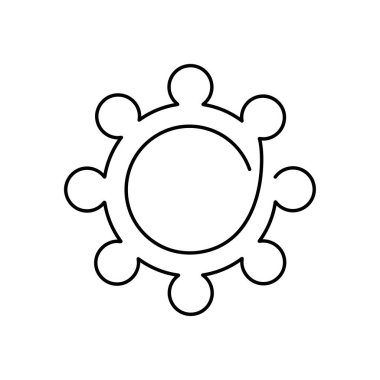 Aralıksız tek satırlı sanat ayarları simgesi zarif minimalist doğrusal anahat