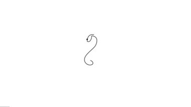 Kesilmiş yüzme animasyonu sürekli tek bir çizgi çiziyor.