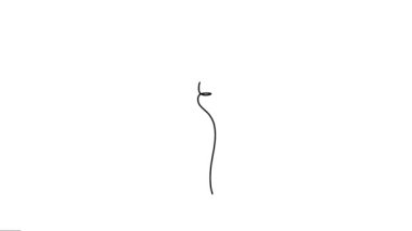 Renk fırçasını boya Devamlı çizgi sanatı Video Canlandırması.