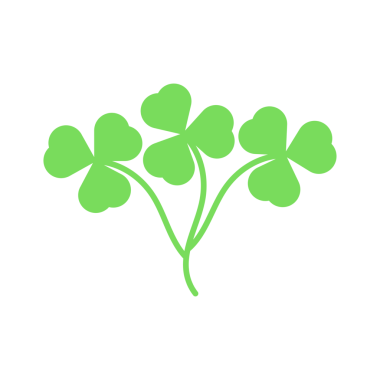  3 yaprak yonca. Yonca hazır. Zarif asgari yeşil yaprak 