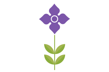 Çiçeksel botanik tasarım ve rengarenk bahar çiçekleri ve düz dizayn tarzında botanik türleri. Dekoratif modern bahçe bitkisi. Düz vektör çizimleri. 