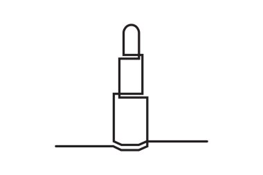 Basit bir doğrusal çizgide ruj sembolünün sürekli çizimi