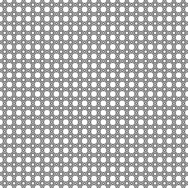 Soyut geometrik siyah deco sanat altıgen desenli kutsal geometri ızgarası. Geometri üçgeni, dikişsiz arka plan. Vektör.