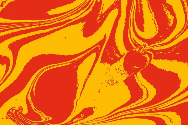 Žlutá Barevné Umění Ebru Tradiční Turecké Ebru Technikou Malování Vodě — Stockový vektor