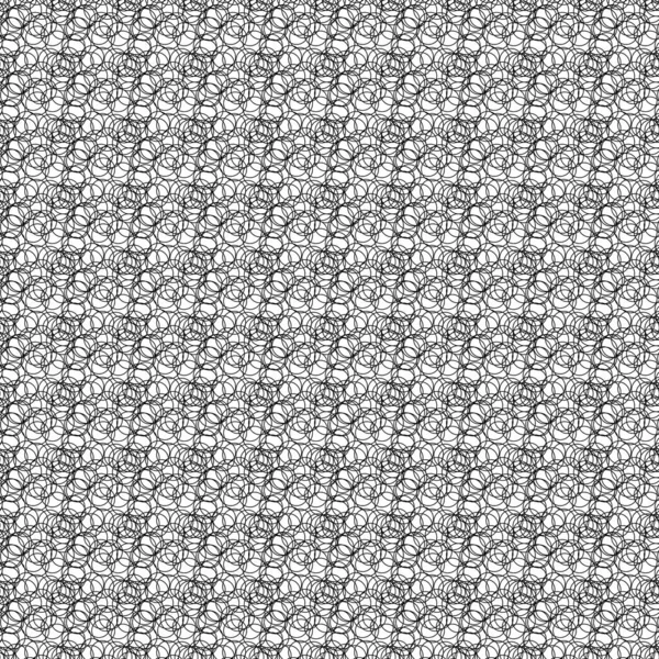无缝图案 白色背景上的黑色细波浪形线条 单色背景 简单重复纹理 — 图库矢量图片
