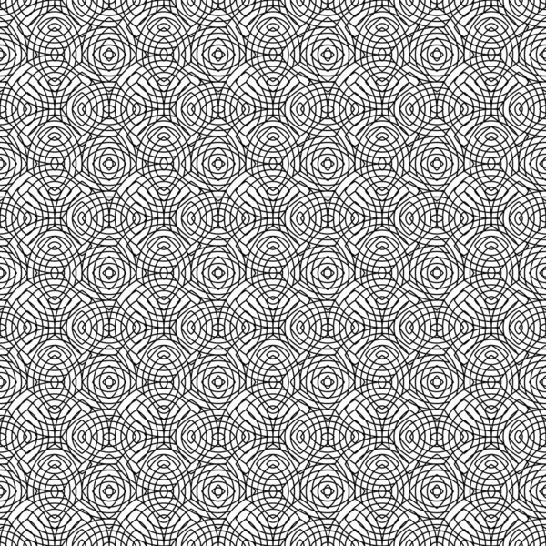 Umriss Geometrischen Abstrakten Hintergrund Nahtloses Muster Mit Wiederholten Stilisierten Linienquadraten — Stockvektor