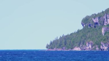 Lion 's Head Beach Harbour' da Lion 's Head Provincial Park Ontario Canada' da. Isthmus Körfezi Huron Gölü. Turist ziyareti için harika bir yer..