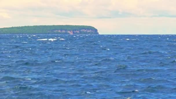 Vista Panoramica Della Baia Georgiana Estiva Tobermory Ontario Canada Lago — Video Stock