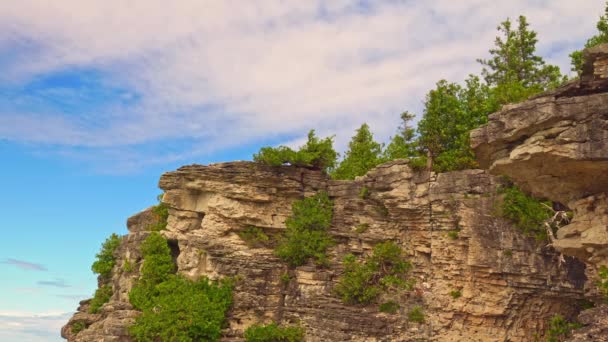 View Indian Head Cove Landscape Grotto Overhanging Rock Tourist Attractions — Stock video