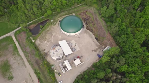 Impianto Biogas Fattoria Parco Spazio Verde Toronto Canada Energie Rinnovabili — Video Stock