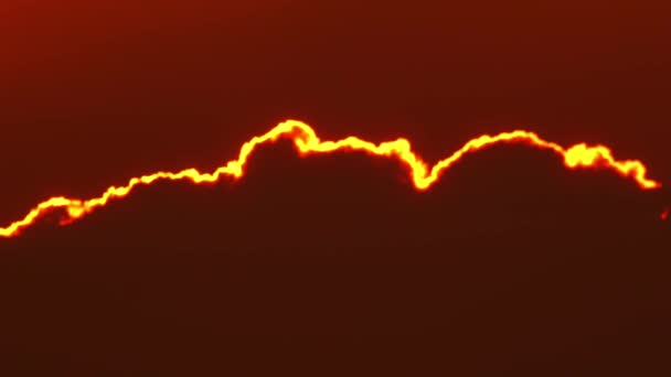 Zachód Słońca Pomarańczowym Żółtym Czerwonym Niebie Timelapse Epickie Wielkie Jasne — Wideo stockowe