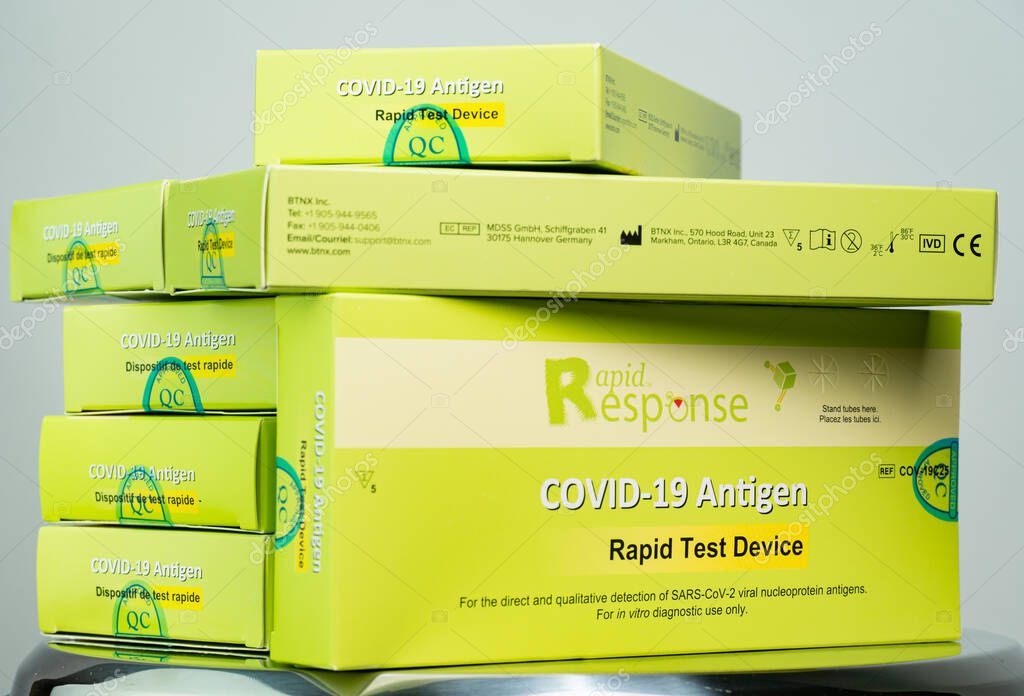 Toronto, Ontario, Canada December 26, 2022 Rapid Response Covid 19