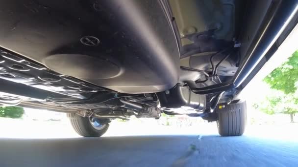 Test Drive View Car Automobile Exhaust System Hoses All Wheel — Stock Video