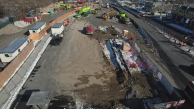 Tunnel for boring machine TBM Diggy Scardust at construction, project for Scarborough Subway Extension transit line TTC. Extraction shaft tunnelling: Toronto, Ontario, Canada - February 6, 2023.
