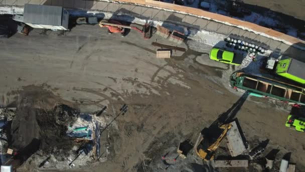 Groundbreaking Construction Launch Shaft Site Eglinton Midland Intersection Tunnelling Scarborough — Stockvideo
