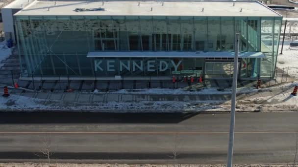 New Kennedy Station Made Glass Design Natural Light Station Eglinton — Video Stock