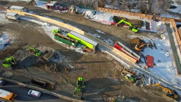 スカボロー地下鉄3号線をスカボローRtに置き換えるためのTtc建設 ケネディ駅からシェパード アンド マクカワン駅への延伸 カナダ オンタリオ州トロント 2023年2月5日 — ストック動画