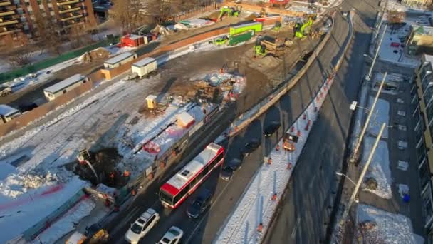 Scarborough Subway Extension Construction Tunnel Boring Machine Tbm Bring Ttc — Stockvideo