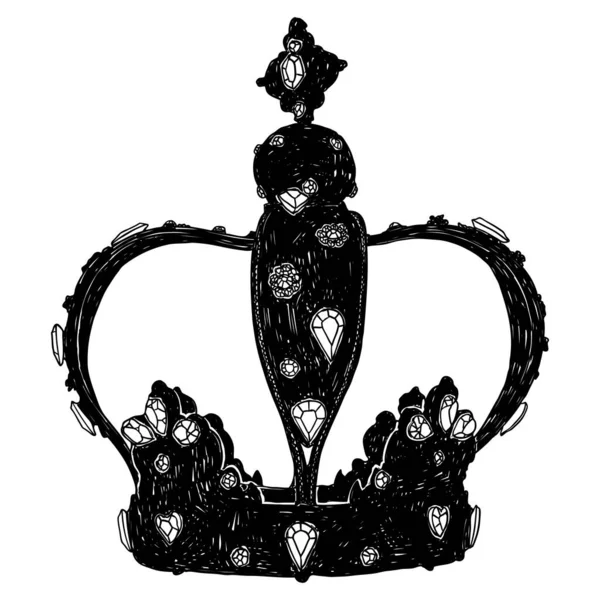 King Queen Crown Monarch Coronations Coronet Jewel Represent United Kingdom — Stock Vector