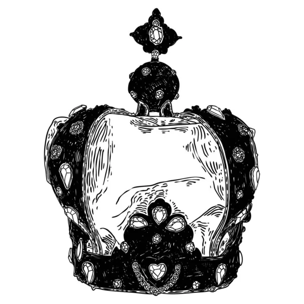 Coroa Coroação Para Rei Rainha Cerimônia Religiosa Simbólica Enquanto Soberano — Vetor de Stock