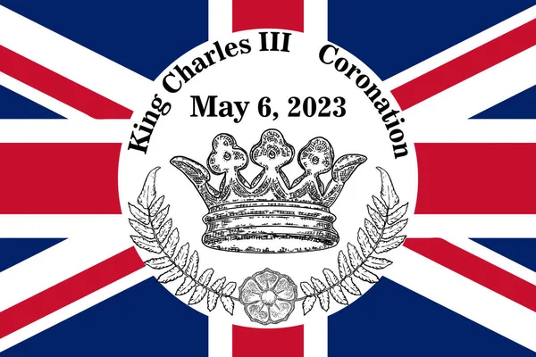 Krönung Von König Karl Iii Charles Von Wales Wird Mai — Stockvektor