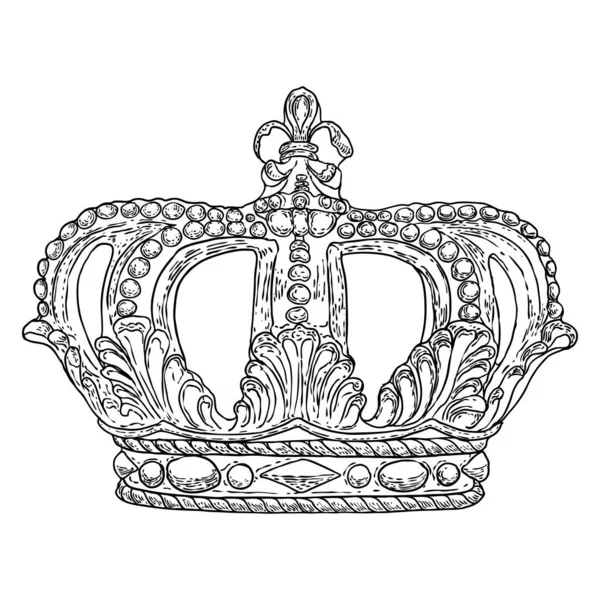 来自耶稣基督之上的皇冠 上帝之子 基督教艺术 象征着耶稣作为国王的神圣本性 皇冠代表耶稣的主权和宇宙的统治者 — 图库矢量图片