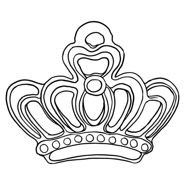 Коронний Головний Убір Короля Королеви Королівська Шляхетна Аристократична Монархія Корона — стоковий вектор