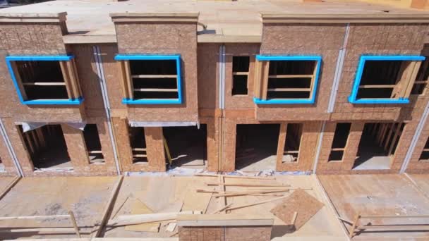 Construção Projeto Imobiliário América Moradias Desenvolvimento Edifícios Habitação América Norte — Vídeo de Stock