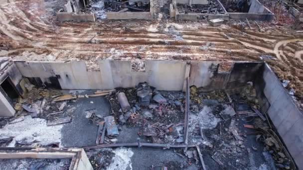 Huizen Zijn Zwaar Beschadigd Bij Grote Brand Vaughan Brand Bij — Stockvideo