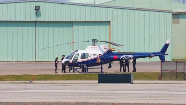 Formação Helicópteros Polícia Policeman Pilotos Alunos Recebem Aulas Treinamento Nas — Vídeo de Stock